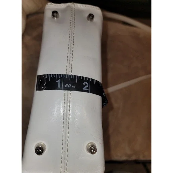 Vintage Monsac White Leather Crossbody - Picture 14 of 14